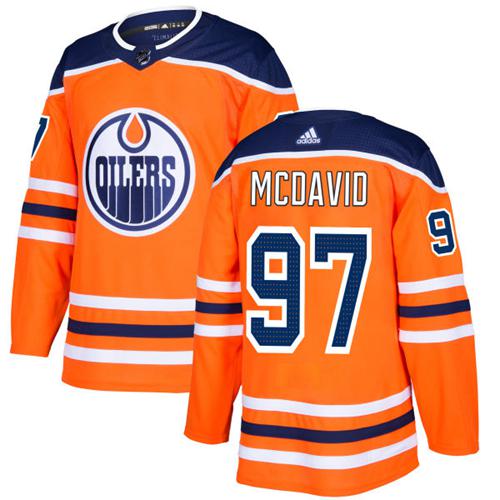 Adidas Edmonton Oilers 97 Connor McDavid Orange Home Authentic Stitched Youth NHL Jersey